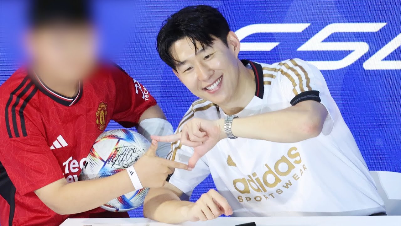 손흥민 남녀노소 불문 사랑받는 팬사인회 팬서비스 직캠 (SON HEUNG MIN) | 아디다스 F50 이벤트 • 240706