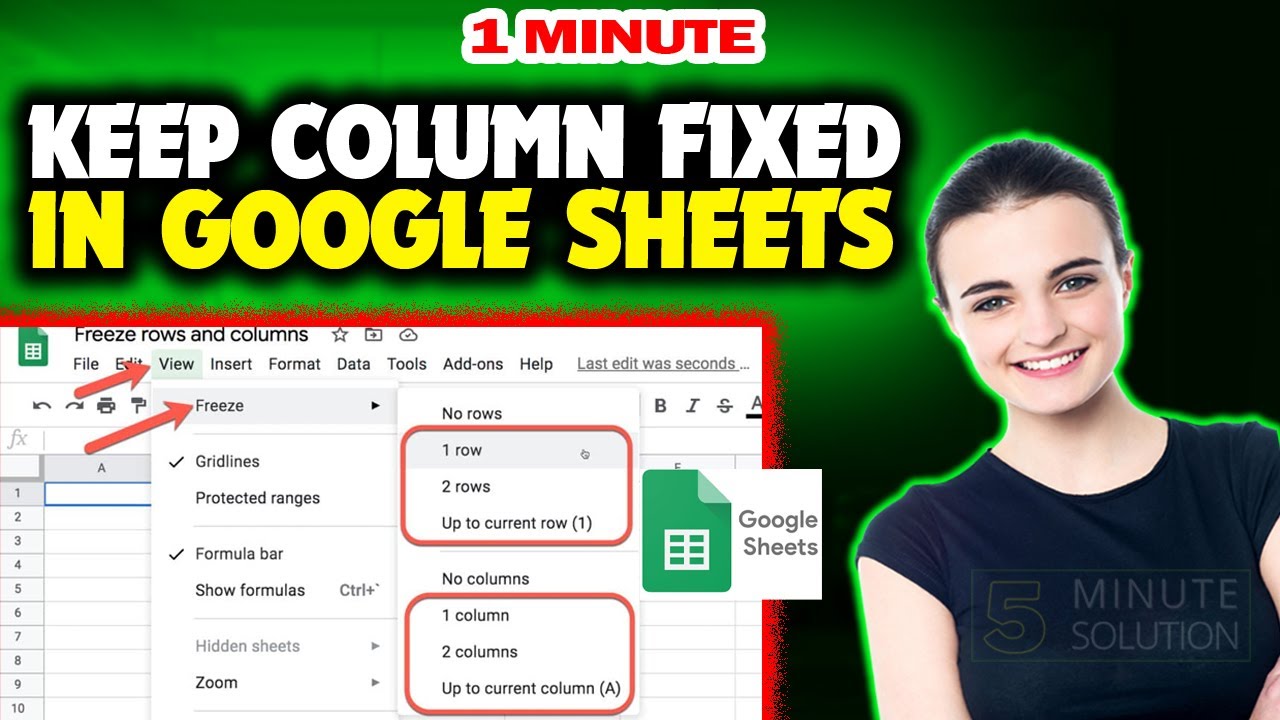 How to keep column fixed in google sheets 2024 (Quick & Easy)