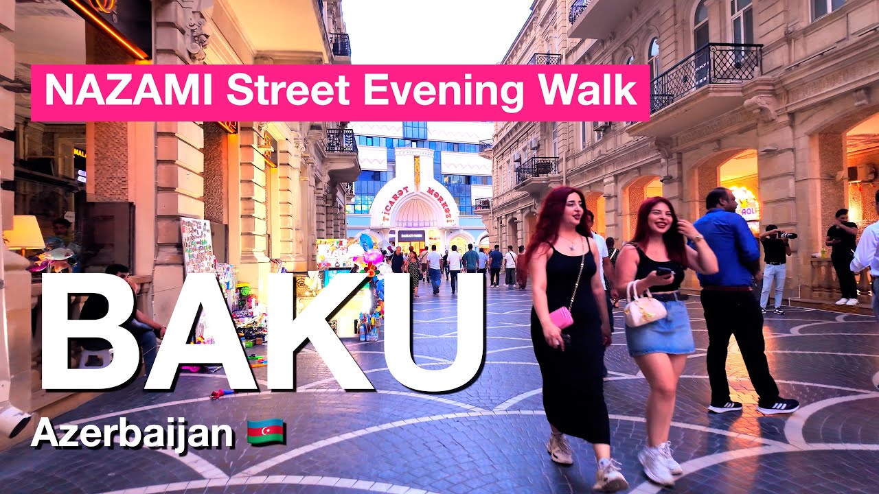 Baku – 4K Walk | Nizami Street Stroll – From Fountain Square  | Azerbaijan 🇦🇿 July 2025 [4K HDR]