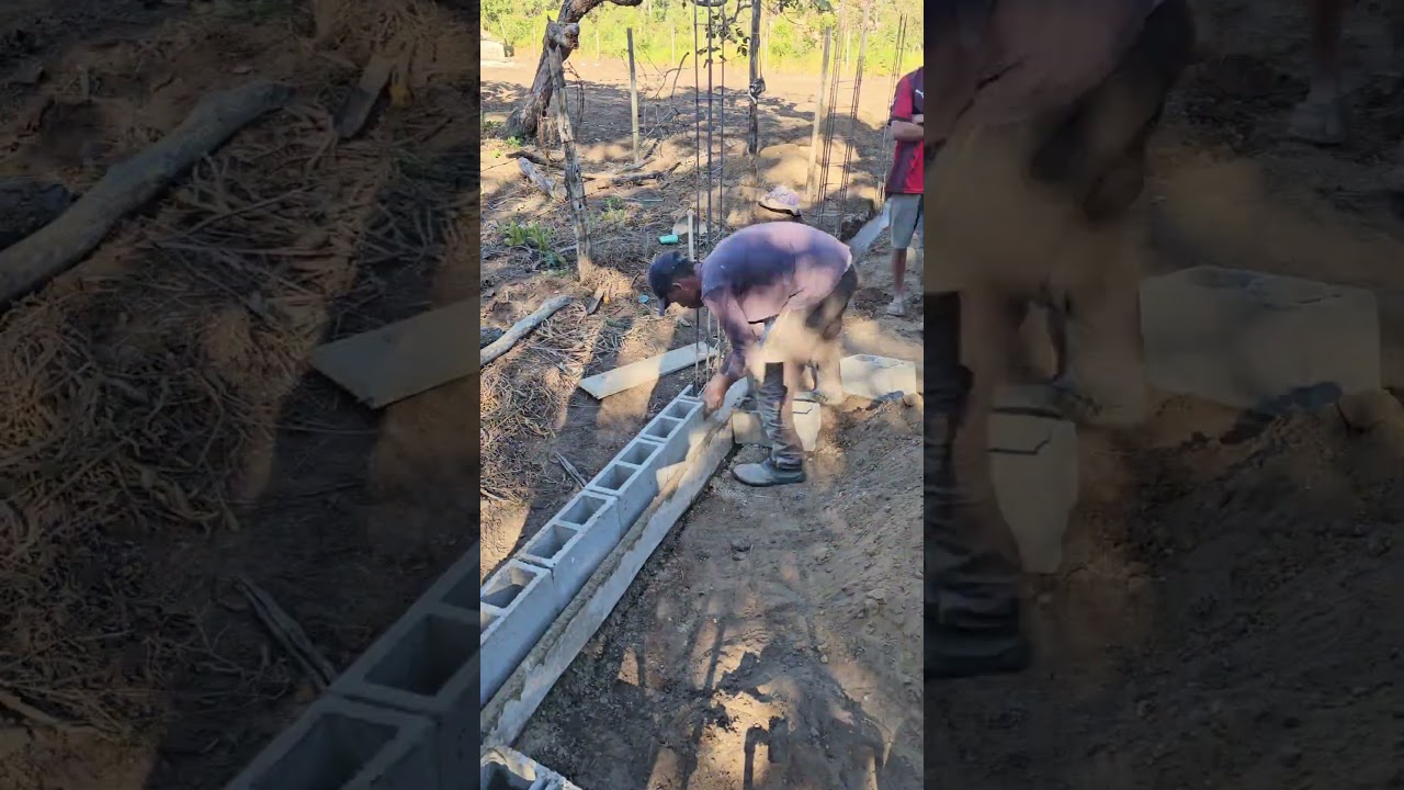 funda&ccedil;&atilde;o de muro do jeito f&aacute;cil passo a passo #pedreiro #constru&ccedil;&atilde;o #obra #reforma