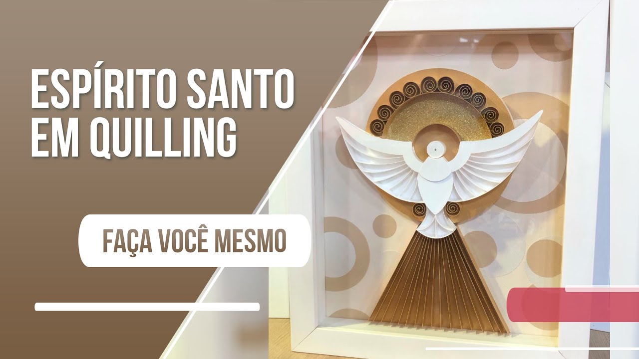 Aprenda o passo a passo de um decorativo Divino Espírito Santo em quilling