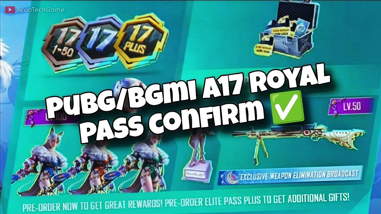PUBG / BGMI A17 Royale Pass Leaks 🔥 | Full RP 1&ndash;100 Rewards | New Skins & Outfits 🥶