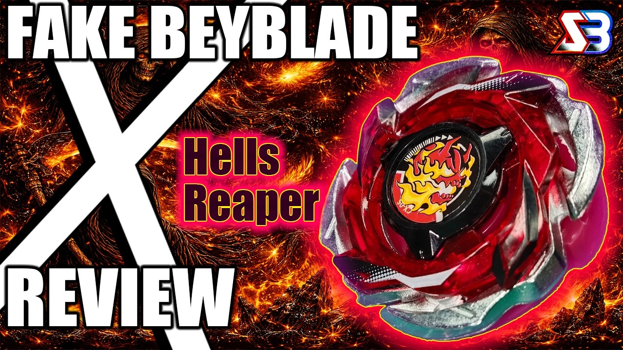 Распаковка и обзор поддельного волчка Hells Reaper Beyblade X от SB Brand (исправление при переза...