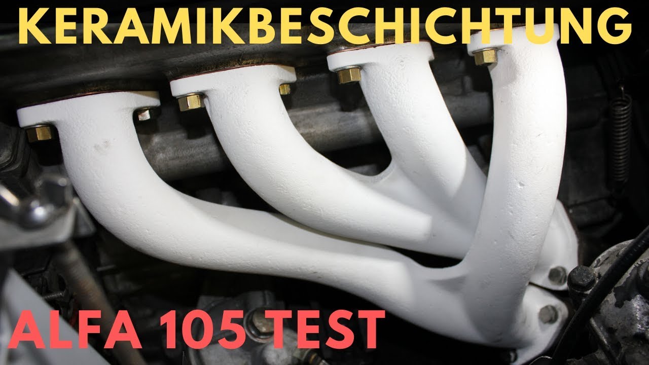 Abgas Auspuff Krümmer Keramikbeschichtung Test Alfa Junior 105 -Ceramic Header Exhaust Coating