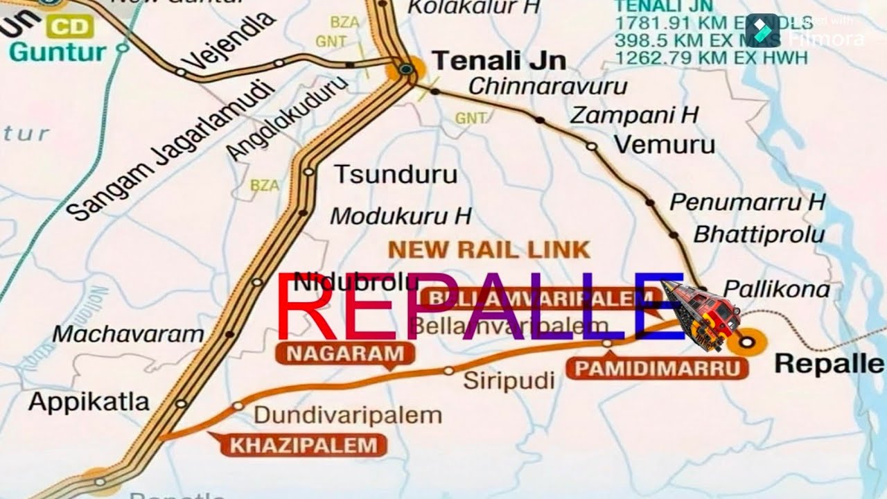 Repalle to Bapatla new railway route map released 