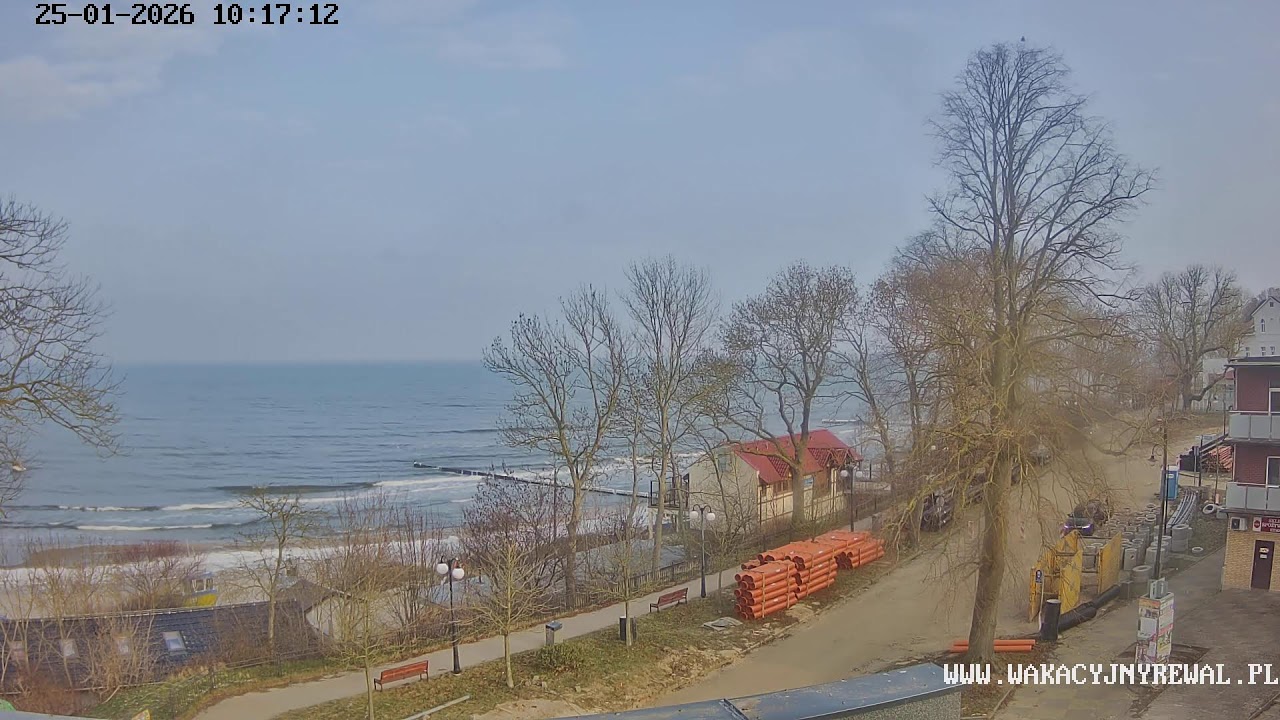 Rewal Ulica Saperska i Plaża NA ŻYWO