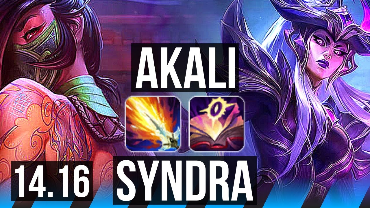 AKALI vs SYNDRA (MID) | 9/0/7, 1400+ games, Legendary | EUW Master | 14.16