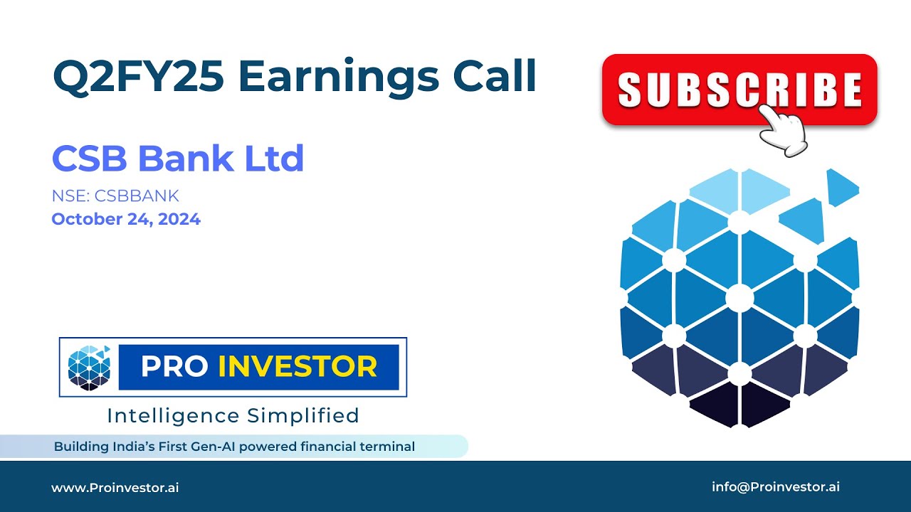 CSB Bank Ltd. Q2FY25 #concall #csbbank #csb