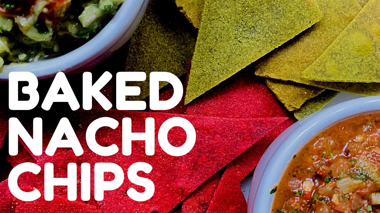 Baked Veggies Nacho Chips | Homemade Beet & Spinach Baked Corn Tortilla Chips