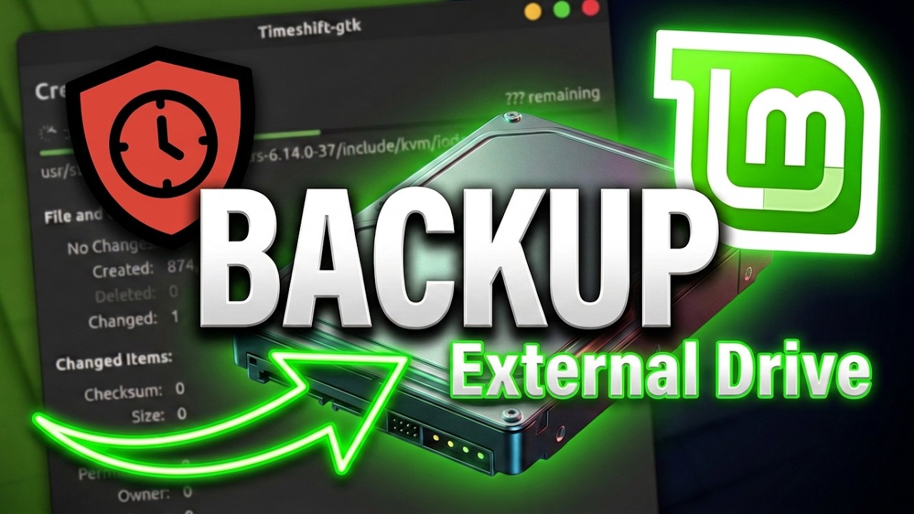 Создание резервной копии всей системы Linux Mint 22.3 на внешний диск (простое руководство) с пом...