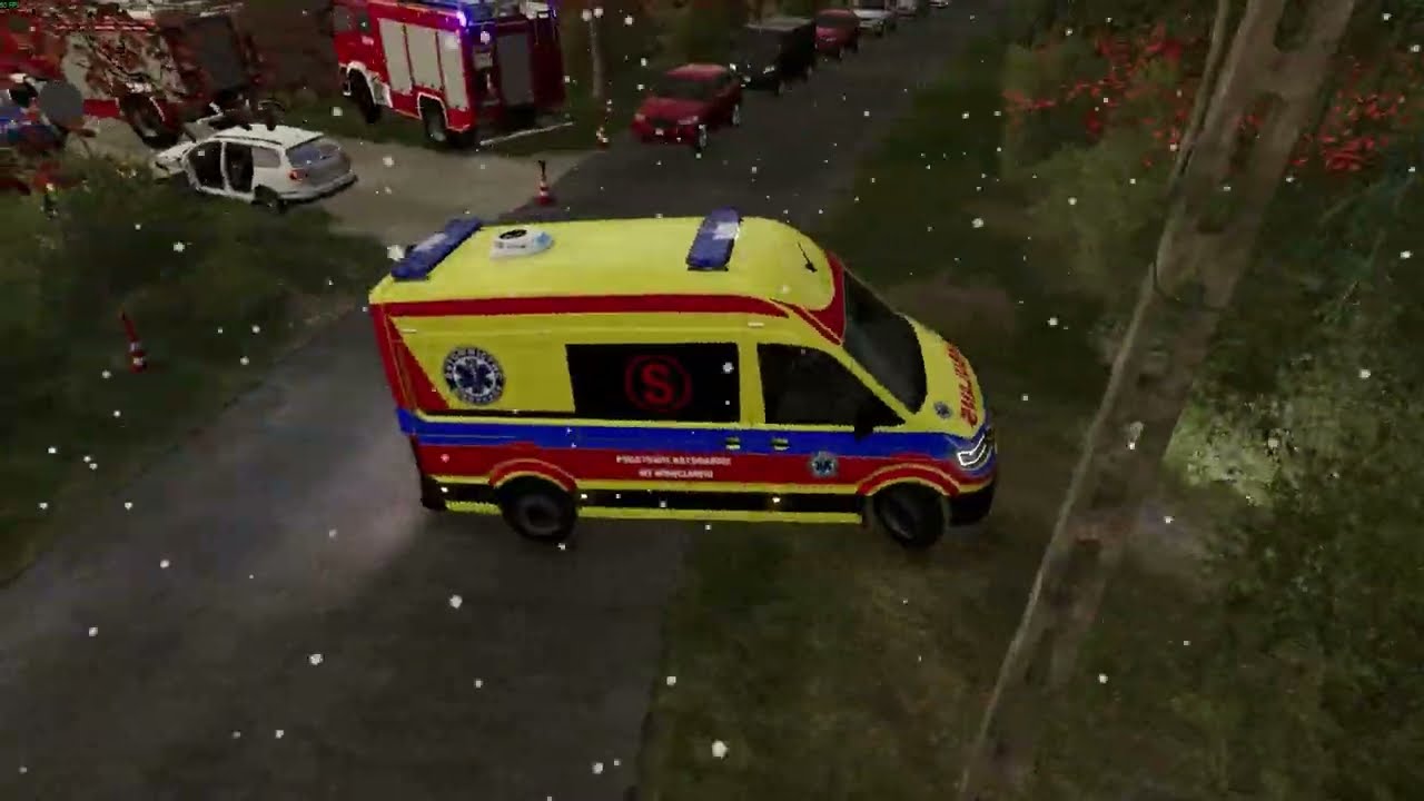 [FS22] Wypadek samochód uderzył w ogrodzenie. OSP Osada#11