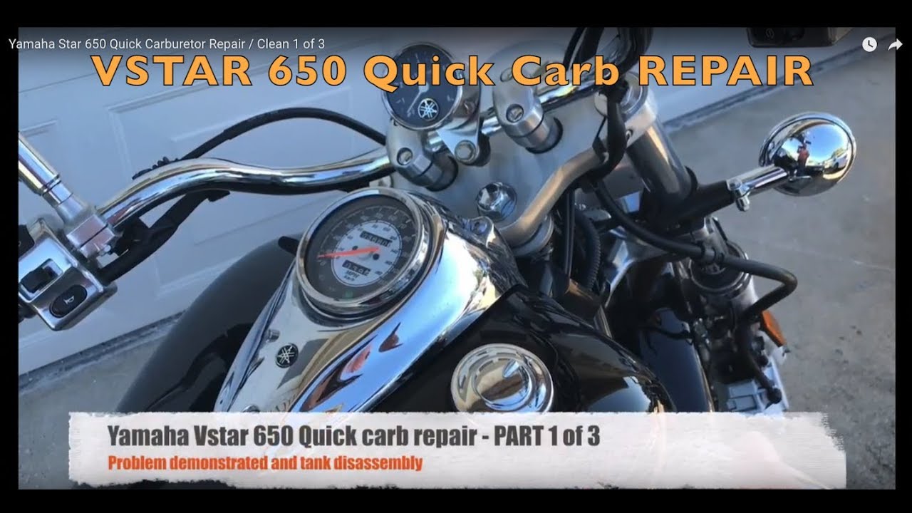 Yamaha Star 650 Quick Carburetor Repair / Clean 1 of 3