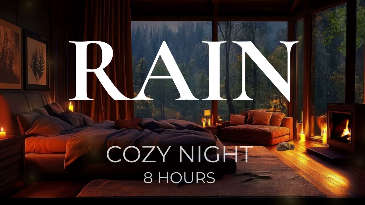 8 Hours Rain Sounds 🌙 Quiet Cozy Night | Pure Rain for Deep Sleep