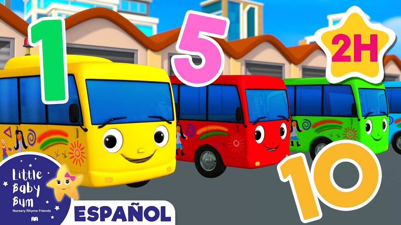 Diez autobuses |🚌 Caricaturas de autobuses 🚌| Canciones infantiles | LBB Espa&ntilde;ol
