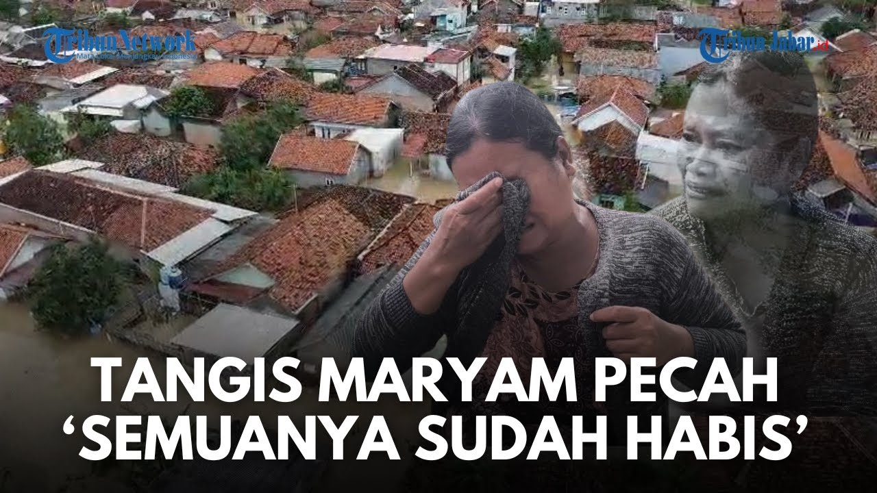 SEORANG IBU HISTERIS! Saat Tanggul Cipunagara Jebol, Rumah dan Ternaknya Ludes Terendam Banjir