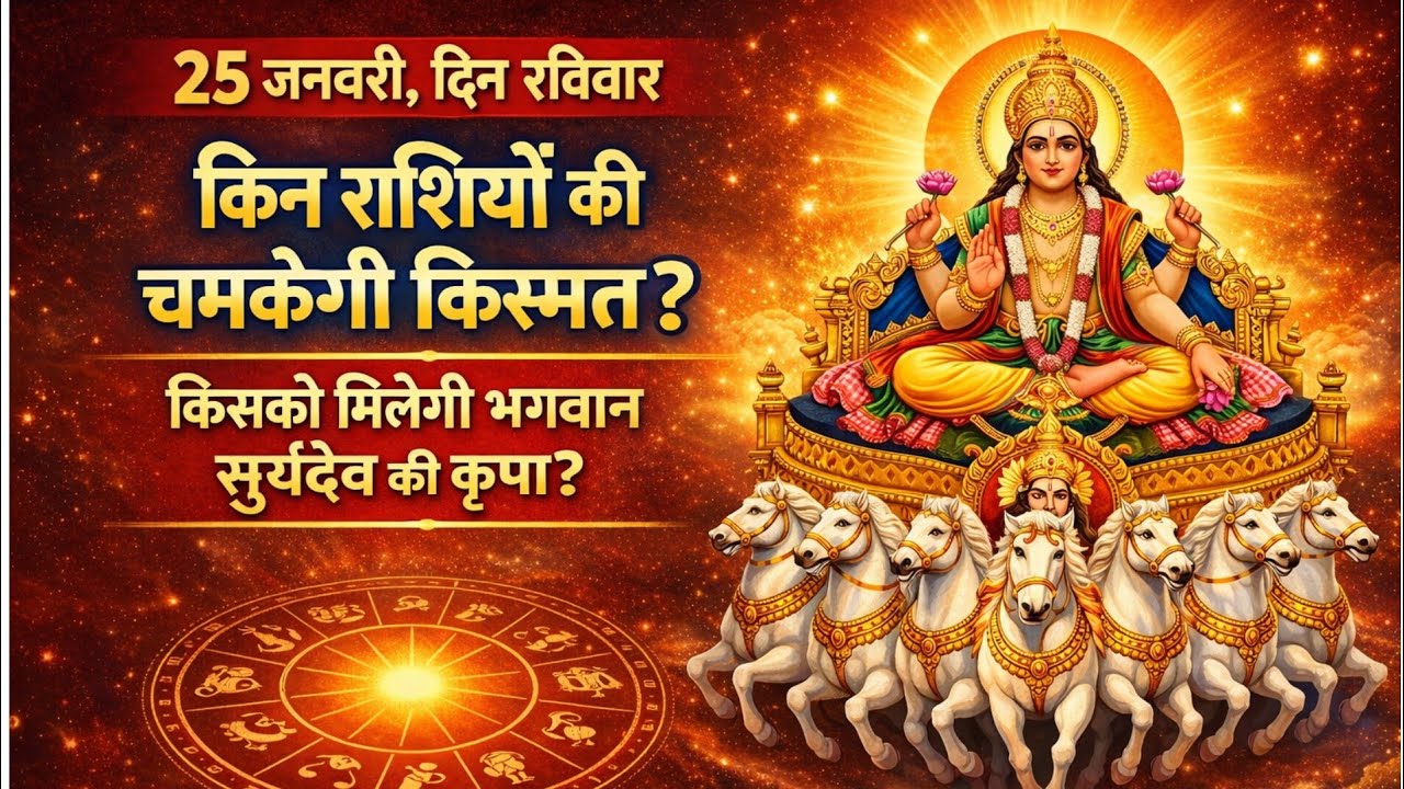 #trending25 जनवरी: रविवार को सूर्य देव इन 4 राशियों को बनाएंगे धनवान! 🌞💰25 January 2026 Rashifal: