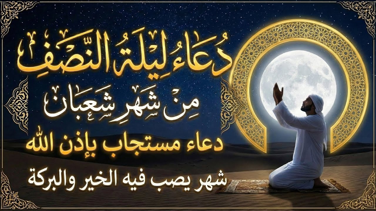 دعاء ليلة النصف من شعبان 🌙ليلة لاترد فيها الدعوات ساعة اجابة ردده الان فأبواب السماء مفتوحة للدعاء 🤲