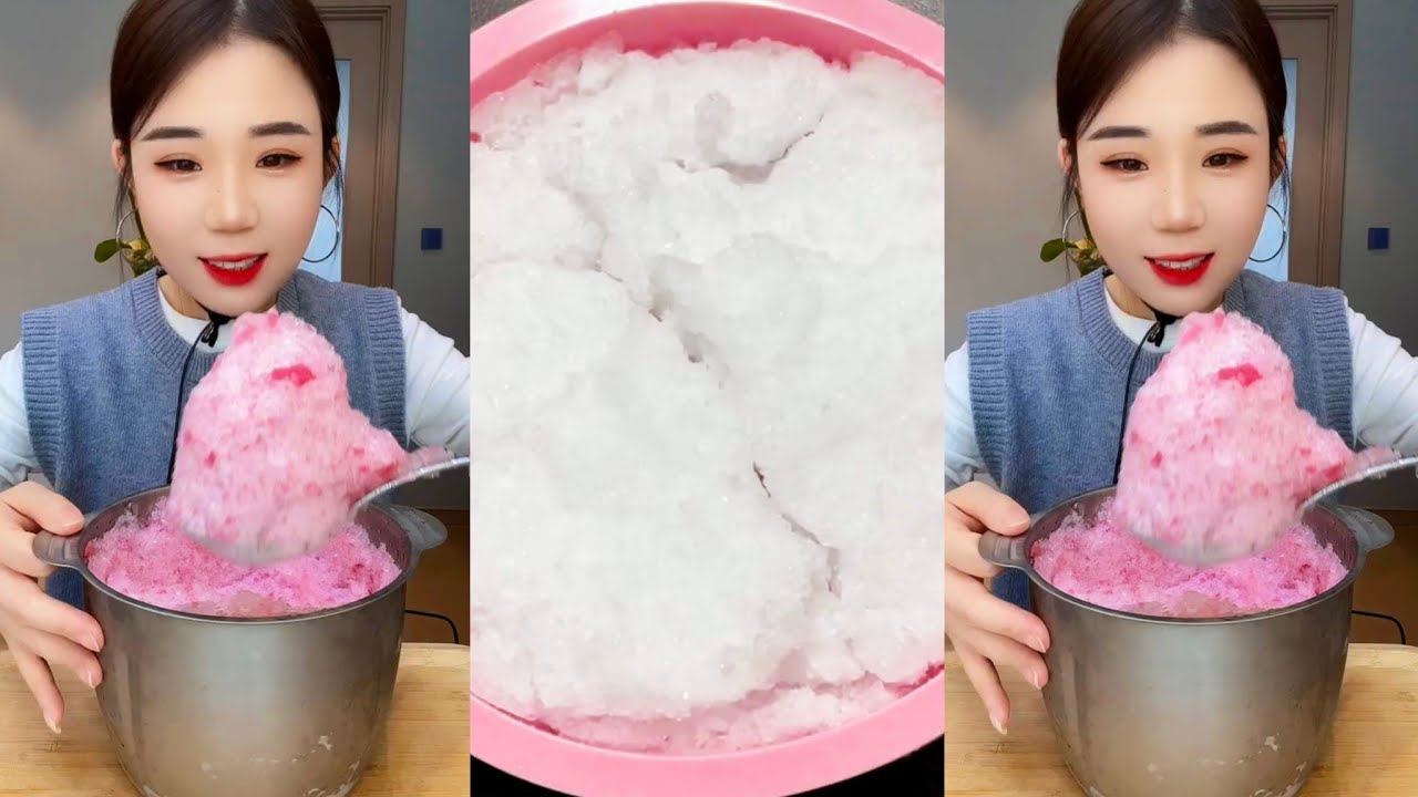 ASMR WHITE ICE EATING / FREEZER FROST EATING & SCRAPING
