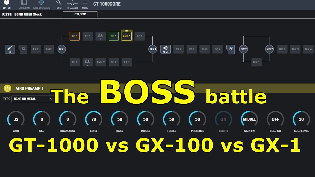 Boss GT-1000 Vs GX-100 vs GX-1
