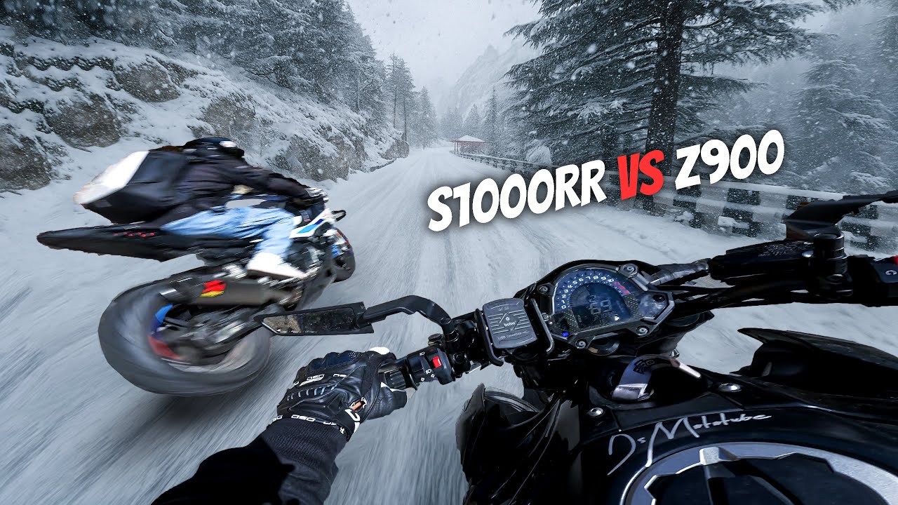 Harsil to Gangotri (origin of ganga) // z900 vs s1000rr snowy hill ride