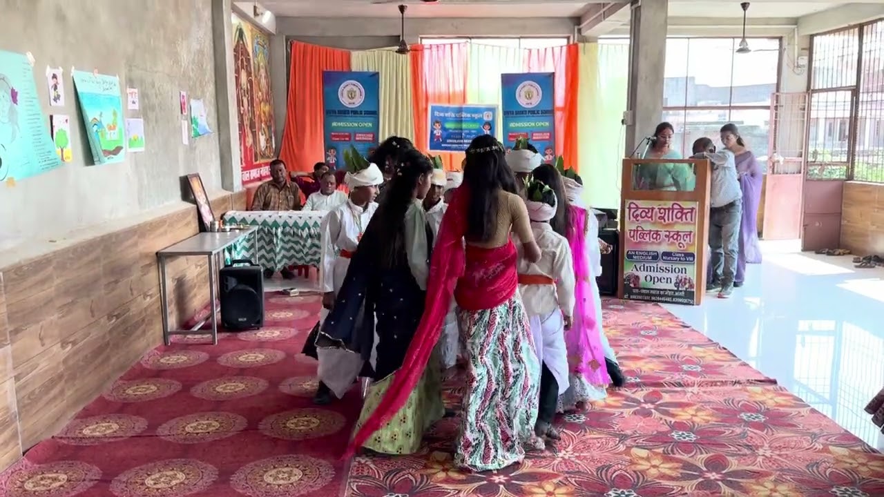 Adivasi Folk Dance  भारत के आदिवासी समुदायों के पारंपरिक नृत्य, Divya Shakti Public School,Antri￼