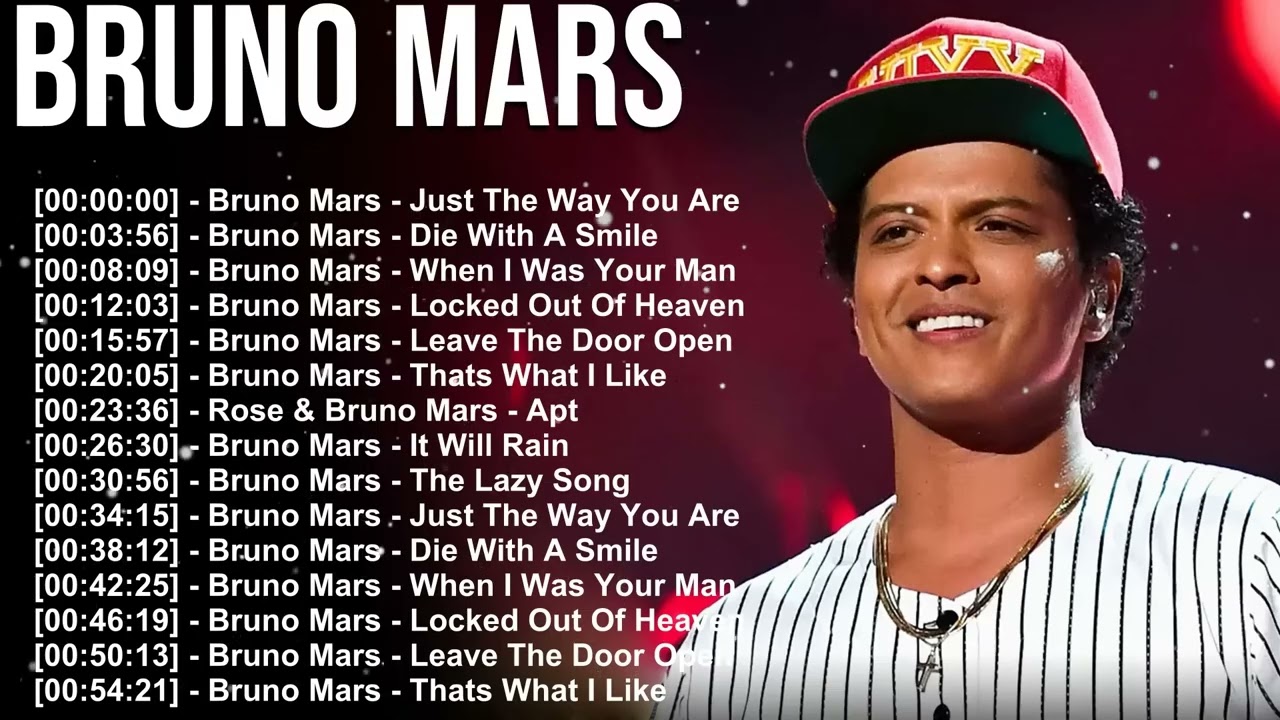 Top 10 Bruno Mars 2025 🎵 Best Of &ndash; Greatest Hits Playlist & Full Album