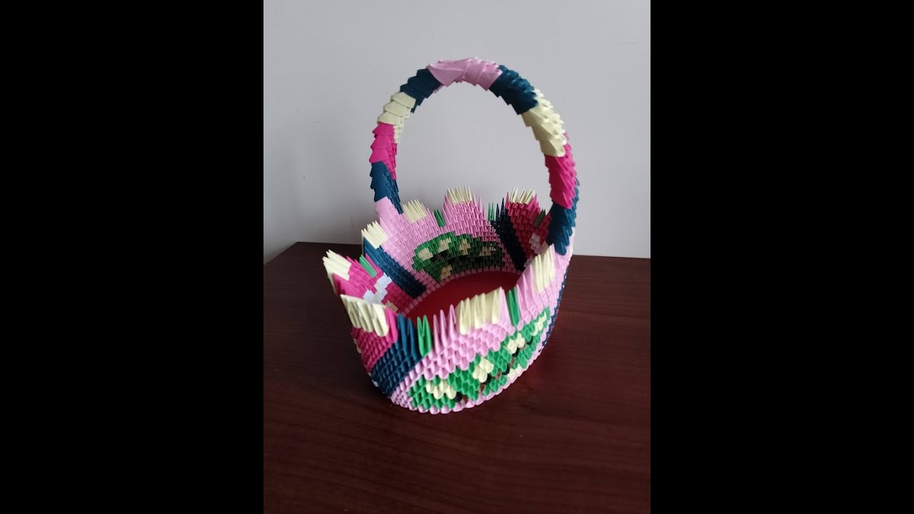 Koszyczek Wielkanocny z motywem bazi - Easter basket with a catkin motif