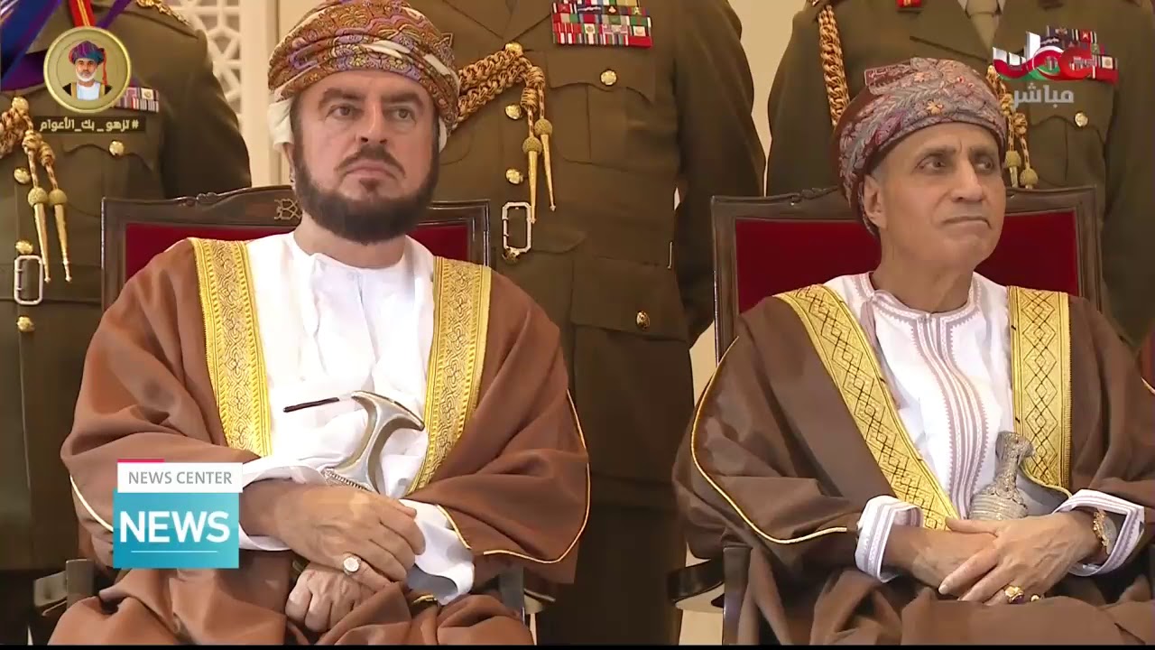 His Majesty Sultan Qaboos,  Supreme Commander of the Armed Forces presides over a military parade