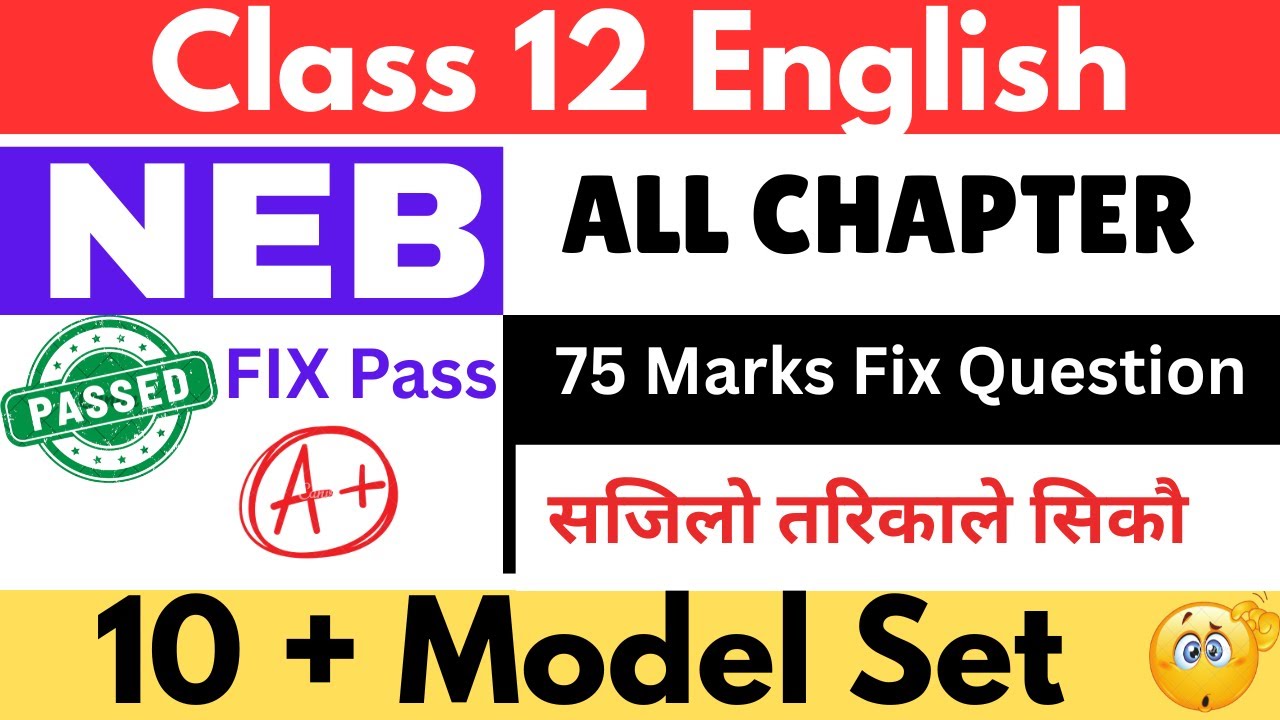 100% Pass in English | Class 12 English Model Question 2082 with Complete Solution | NEB Exam Nepal