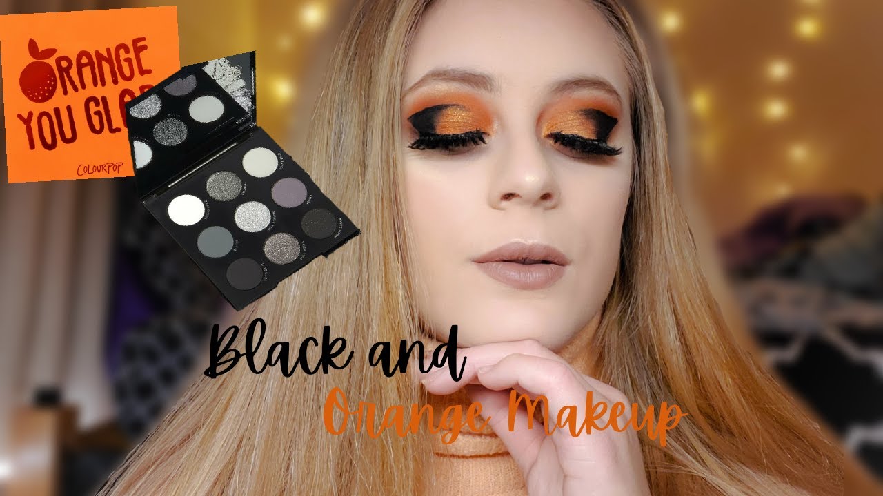 Halloween Inspired Black and Orange Makeup Tutorial