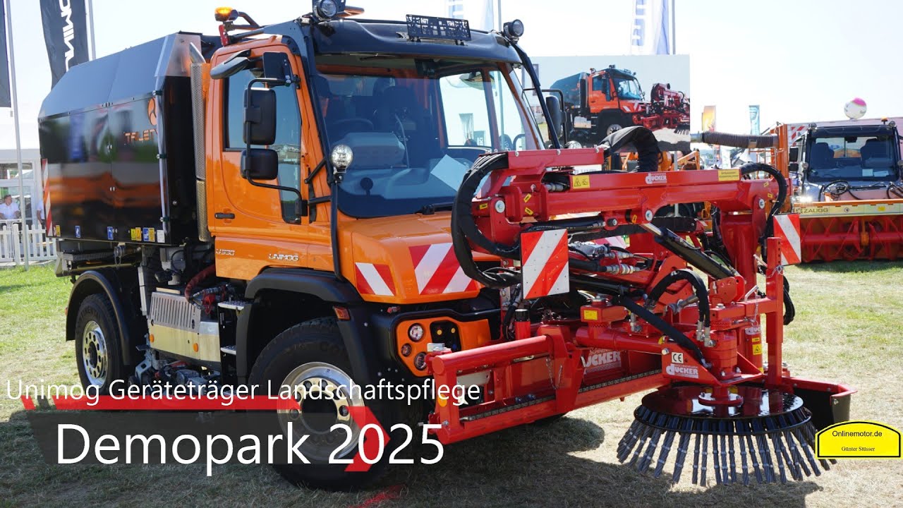 Unimog Geräteträger Landschaftspflege Kehrmaschine
