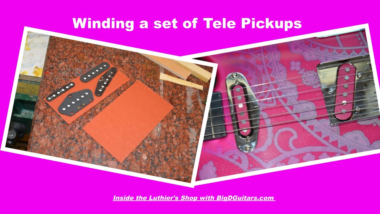 DIY Winding a Set of custom Alnico II Tele guitar pickups with 43 AWG Start to Finish with clips