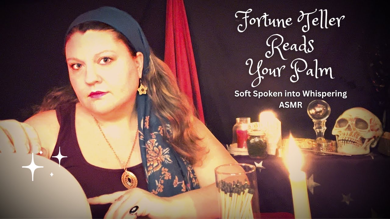 ASMR Fortune Teller Reads Your Palm (Crystal Ball Whispers)