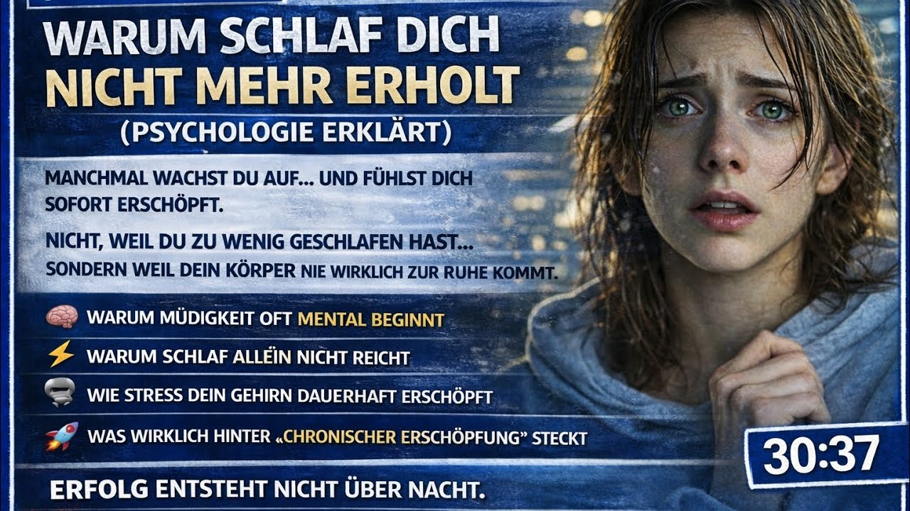 Warum Schlaf dich nicht mehr erholt (Psychologie erklärt)