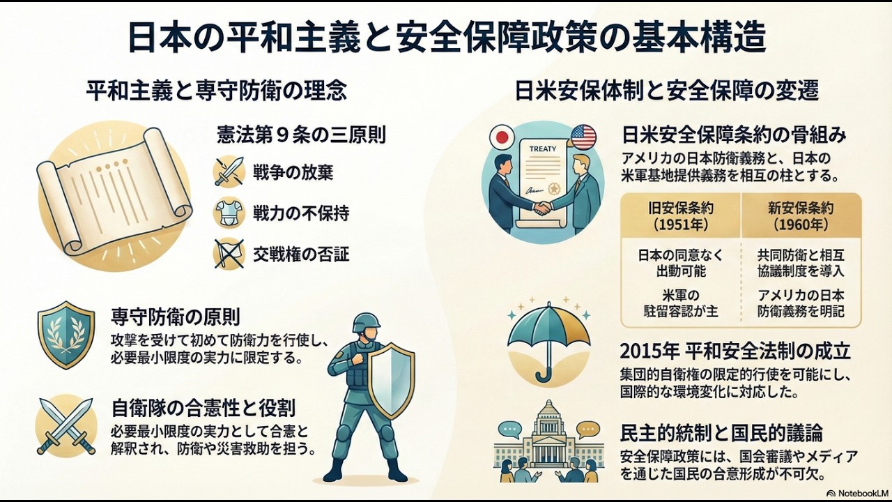 [[政経]] 日本の安全保障：平和主義の理想と変化する現実