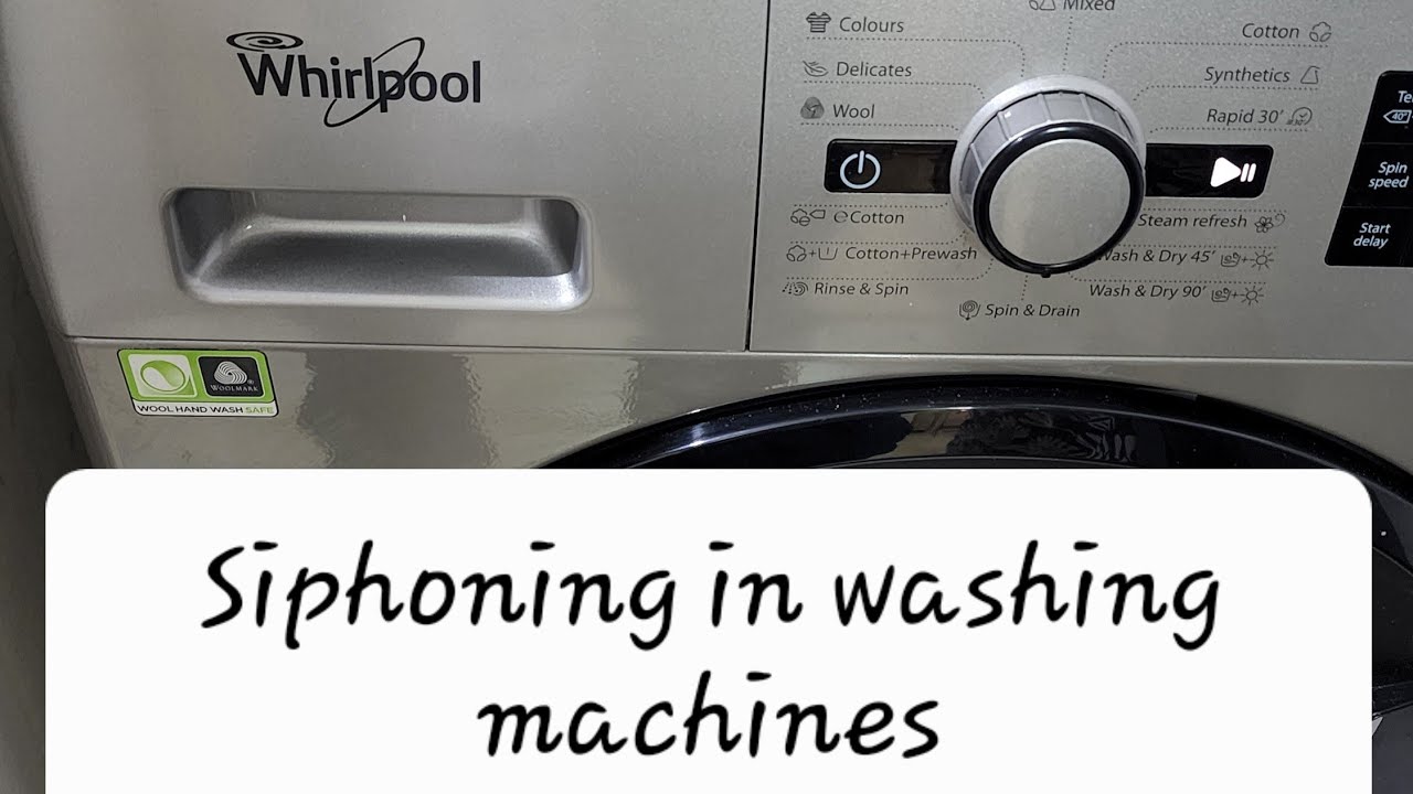 Water SIPHONING explained #washingmachine #SIPHONING