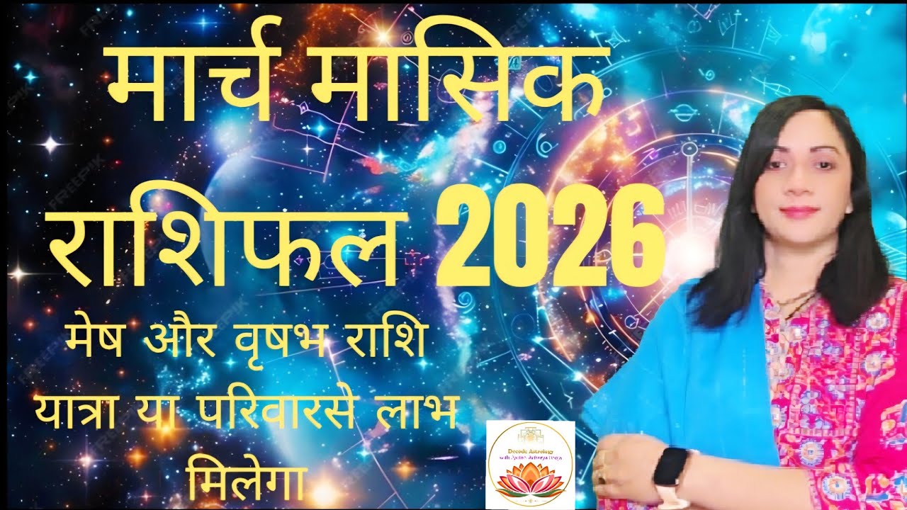 मासिक राशि फलादेश मार्च २०२६ मेष राशि वृषभ राशि