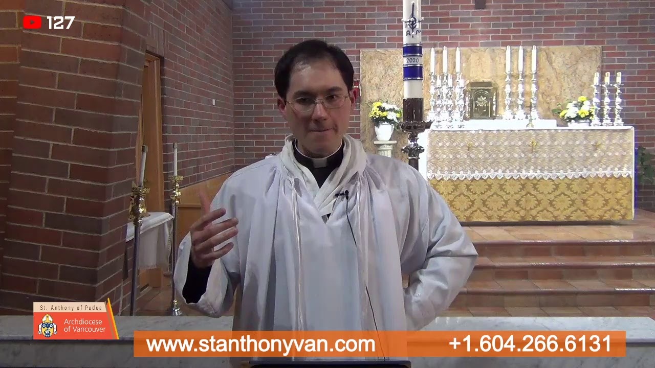 Saturday Anticipatory Mass Live! 5 pm May 16th, 2020