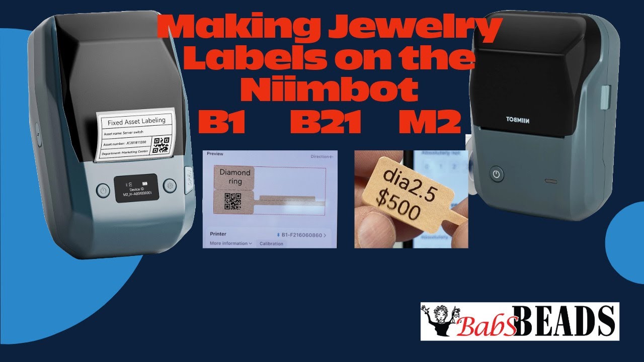 Печать этикеток для ювелирных изделий на принтерах Niimbot B1, B21 и M2.