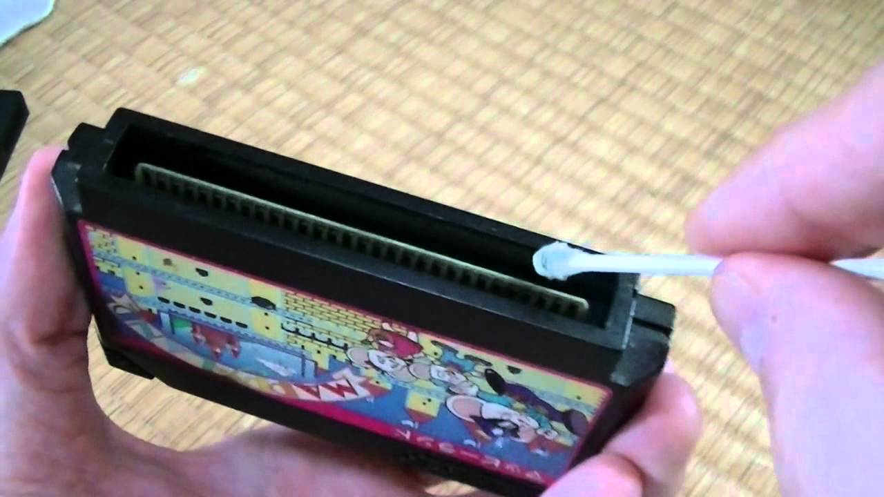How to clean a Famicom game cart.  What to do if my Famicom game doesn't work.