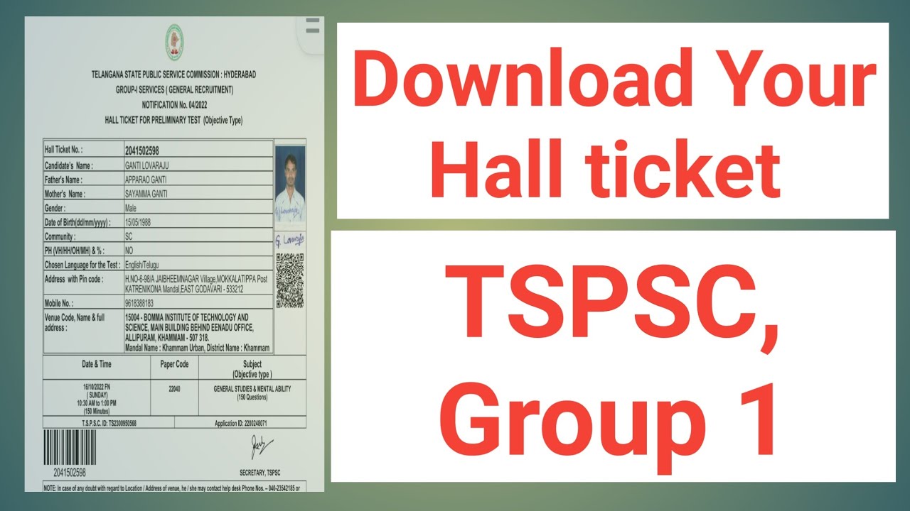 TSPSC Group 1 Prelims Hall Ticket 2022, TSPSC Hall Ticket 2022?, LRPSC, TSPSC, APPSC, TELUGU,