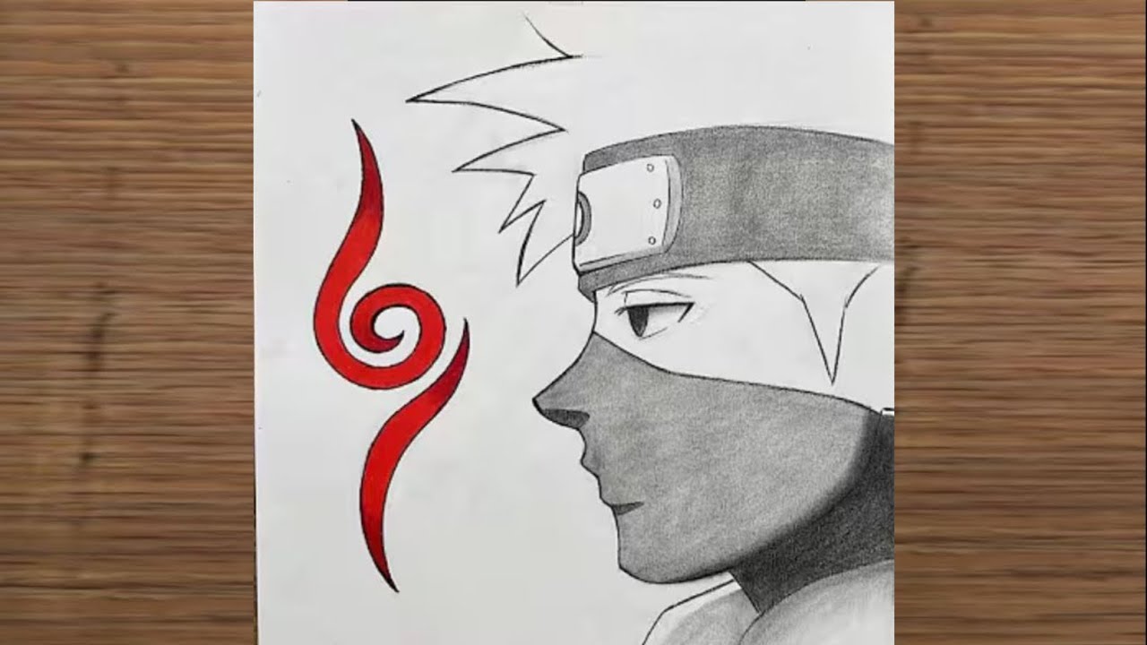 Realistic Kakashi Hatake Drawing Step by Step | Naruto Leaf Symbol | Satisfying Art Process ✍️🔥
