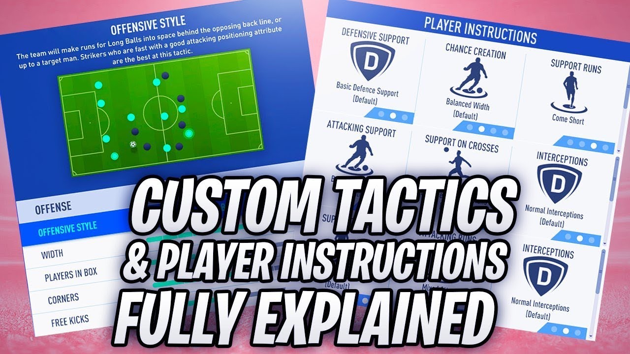CUSTOM TACTICS & PLAYER INSTRUCTIONS EXPLAINED | FIFA 19 ULTIMATE TEAM