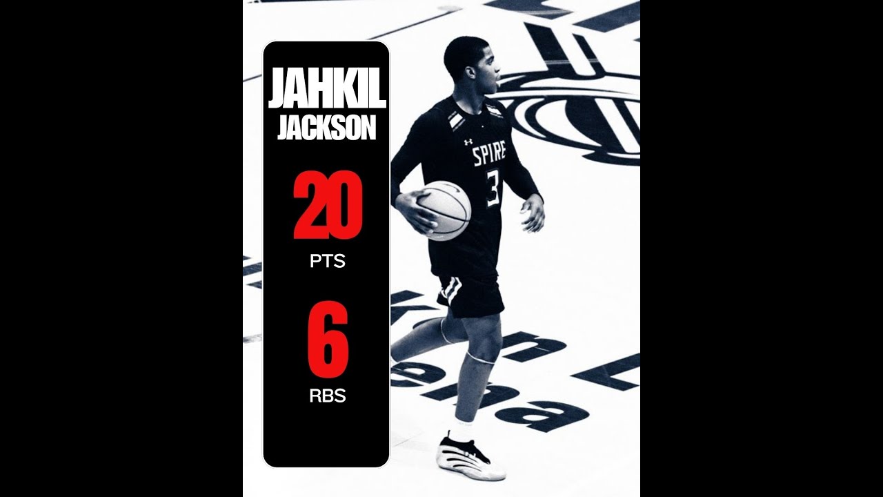 JAHKIL JACKSON x  SPIRE #3 POST GRAD x 1/11/26.  20points, 6rebounds, 1block, 1steal