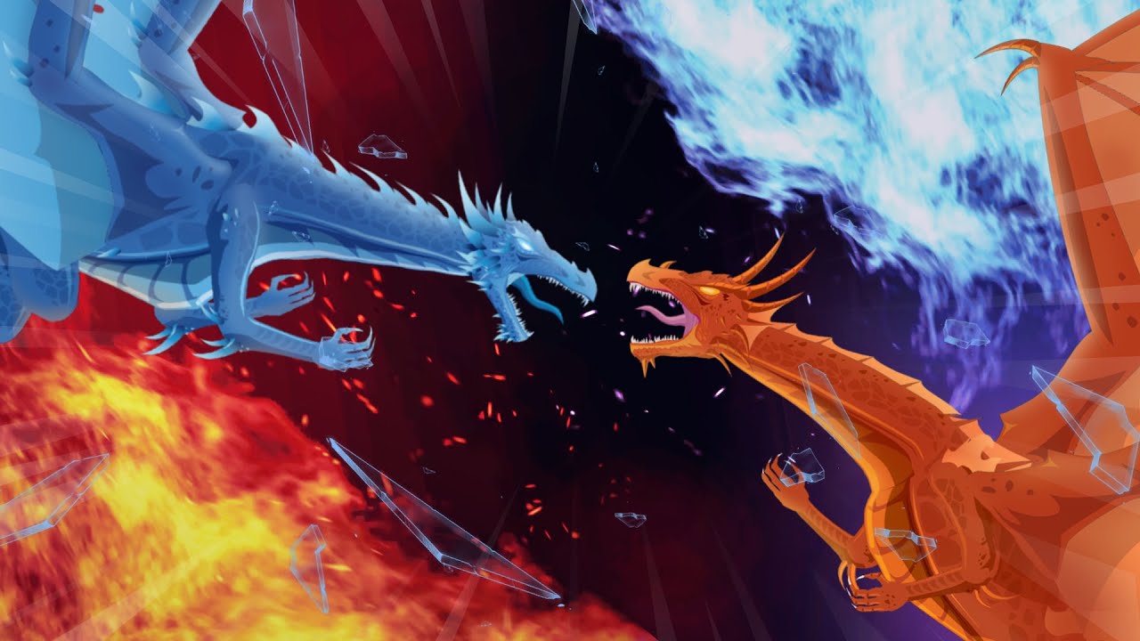 Ice Dragon VS Fire Dragon - Fierce Battle In The Jurassic World | GTK Animation