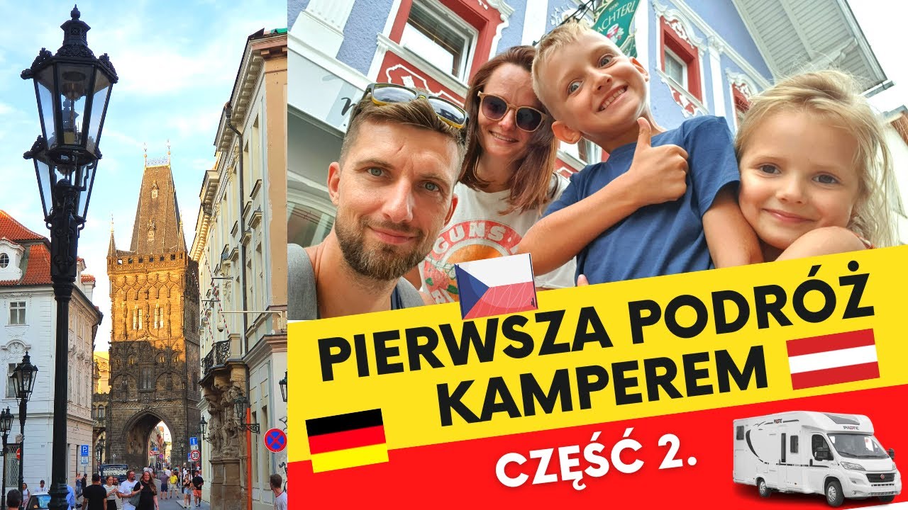 Pierwsza podróż KAMPEREM 🚐 cz.2 - pierwszy serwis, jedziemy do Pragi, dalej przez Niemcy do Austrii.