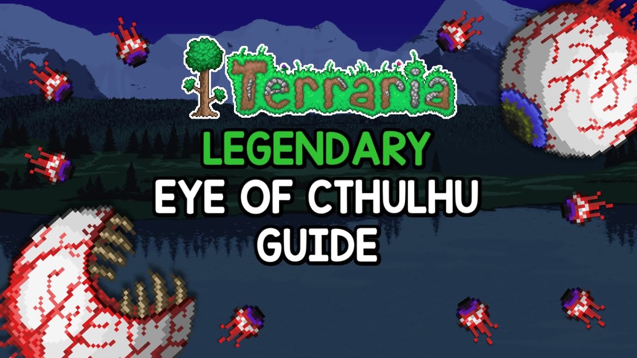 The EASIEST Way to Beat LEGENDARY Eye Of Cthulhu!! - Terraria 1.4.4