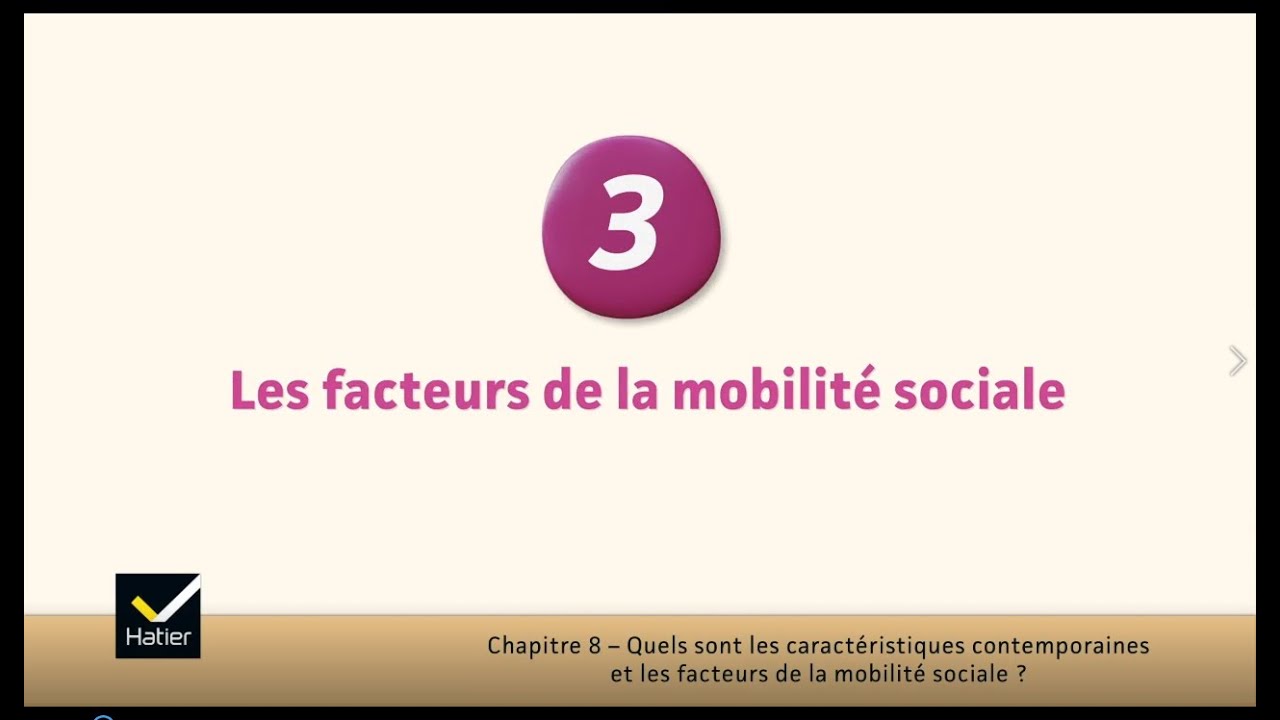 SES cours de Tle : les facteurs de la mobilité sociale