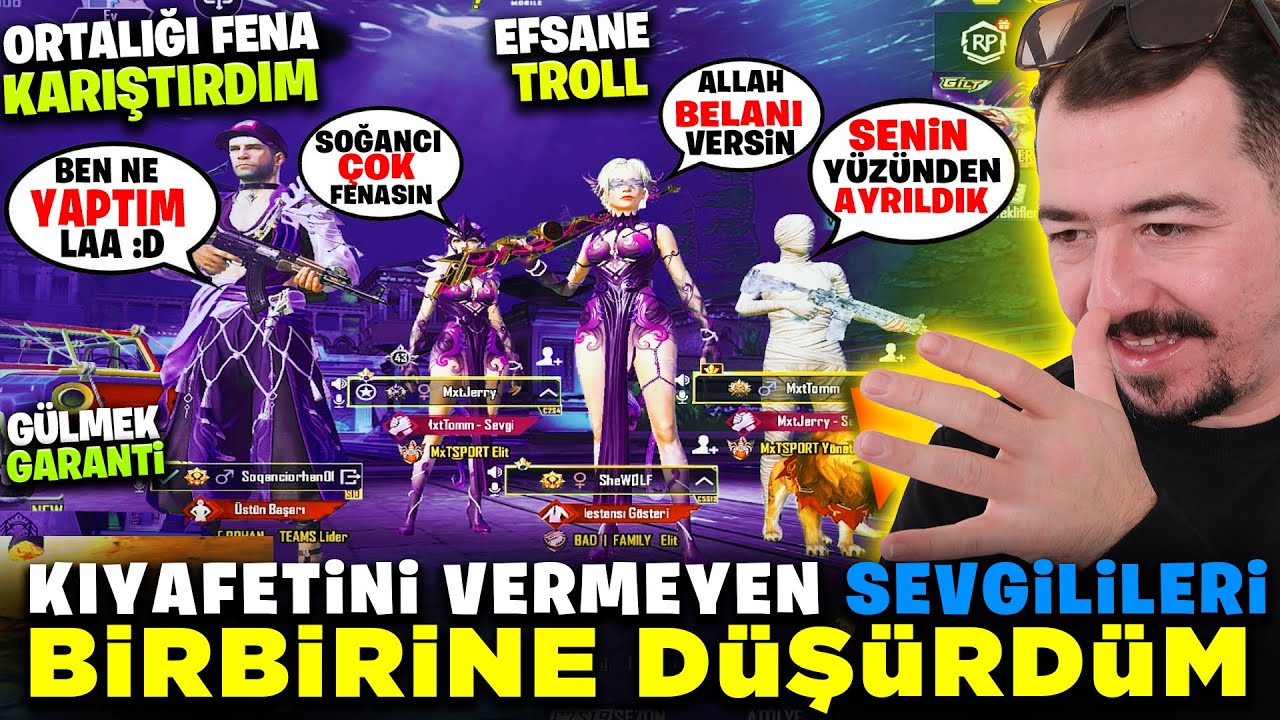 BANA KIYAFET VERMEYEN SEVGİLİLERİ BİRBİRİNE DÜŞÜRDÜM - PUBG MOBİLE TROLL Gülmekten Çatlayacaksınız