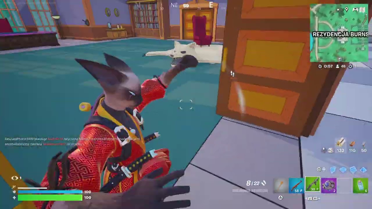 Fortnite kotek w akcji